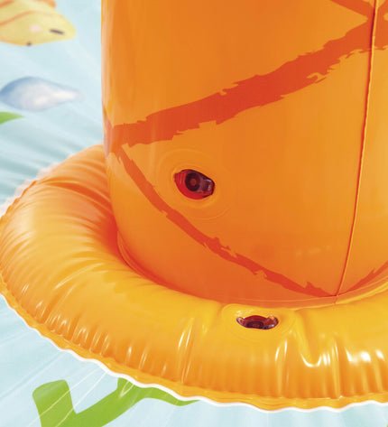 Inflatable children's pool by Intex, 173 x 104 cm, with four pools shown, suitable for outdoor play and backyard fun.