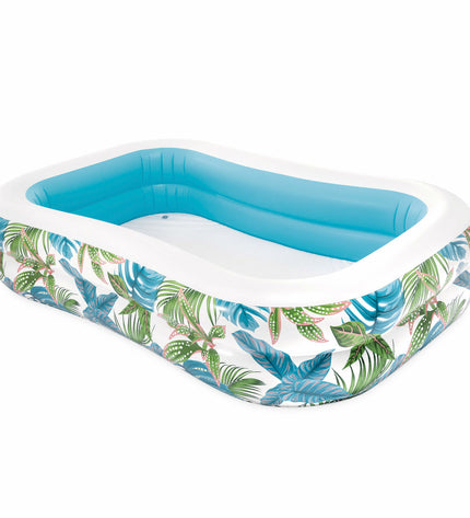 Set of three Intex inflatable swimming pools, 600 L capacity, measuring 229x48x152 cm, for garden fun and cooling.