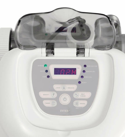 Two Intex zoutchlorering systemen for pools, garden, jacuzzis, and accessories, shown in the image.