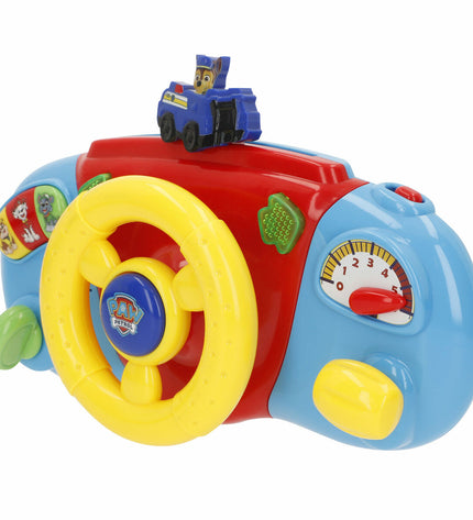 Four Paw Patrol stroller steering wheels for baby toy, each measuring 26x16x7 cm, designed for young children’s play.