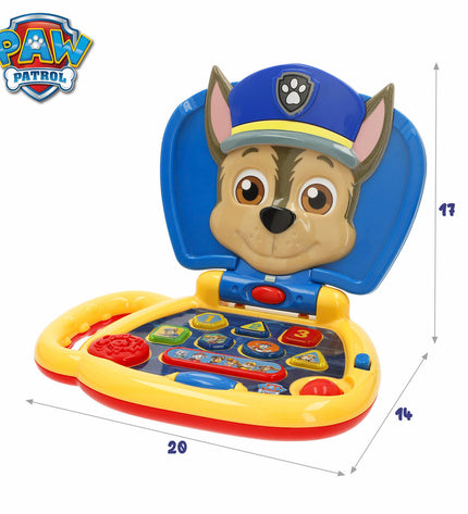 Four Paw Patrol electronic toy computers in multicolour, measuring 20x17x14 cm, suitable for children’s play and learning.