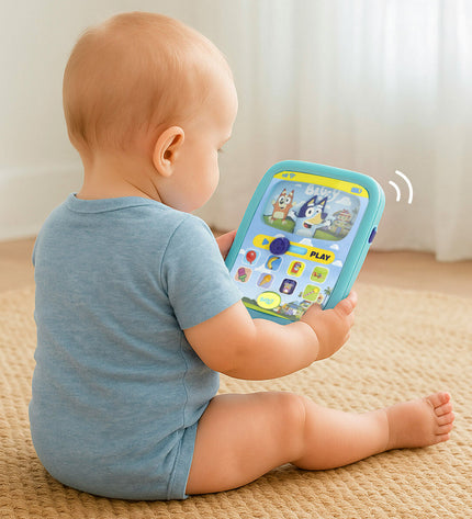 Bluey baby learning phones toy set with four colorful Bluey-themed phones for young children, ideal for early education play.