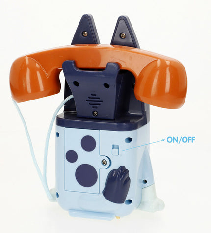 Bluey plastic toy phones, set of four, blue color, 16x18x8 cm, ideal for pretend play and imiteerspelletjes