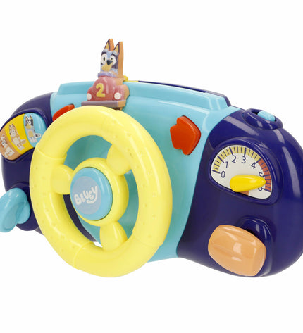 Bluey baby stroller steering wheels, set of 4, for children's toy walk wagons, measuring 26x16x7 cm, colorful and child-friendly.