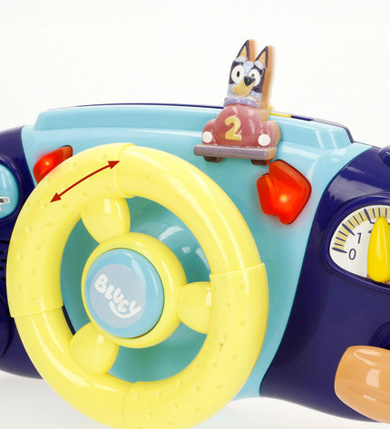 Bluey baby stroller steering wheels, set of 4, 26x16x7 cm, colorful toy for young children and toddlers.