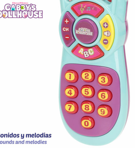 Set of six Gabby's Dollhouse baby toys, including colorful play phones designed for young children to learn and explore.