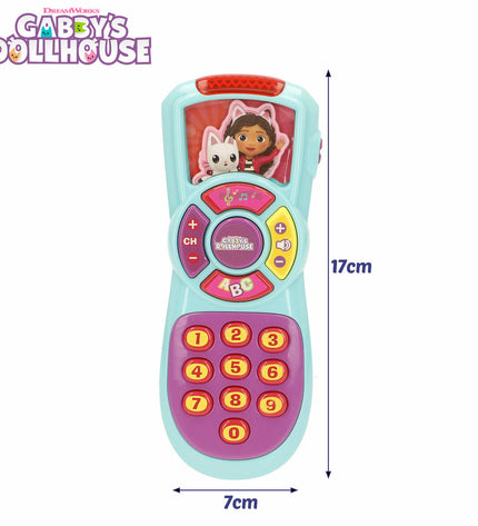 Set of six Gabby's Dollhouse baby toy phones for young children, colorful and designed for early learning and play.