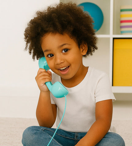 Set of four Gabby's Dollhouse toy phones, 16x18x10 cm, colorful plastic imitation phones for imaginative play.