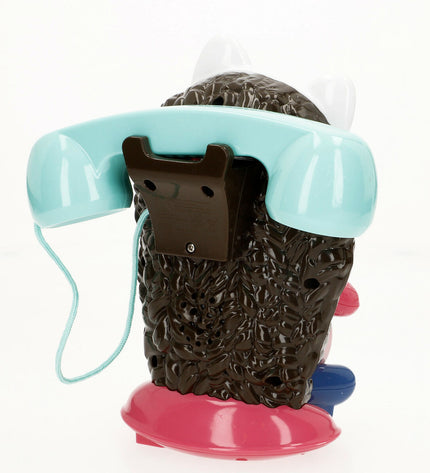 Four Gabby's Dollhouse toy phones, pink and purple, measuring 16x18x10 cm, designed for pretend play and imiteerspelletjes.