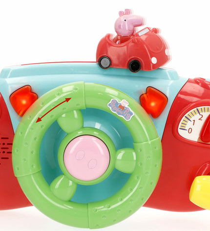 Set of four Peppa Pig stroller steering wheel toys for baby walkers, measuring 26x17x7 cm, designed for young children.
