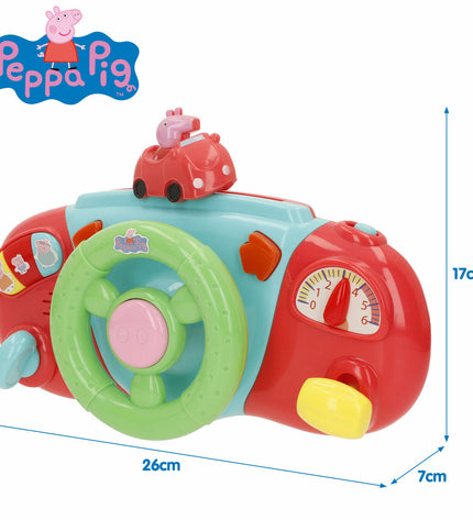 Set of four Peppa Pig stroller handles for baby doll wagons, measuring 26x17x7 cm, ideal for young children’s play.