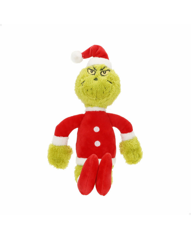 Set of 12 The Grinch plush toys made of red polyester, soft stuffed toys perfect for play and cuddling.
