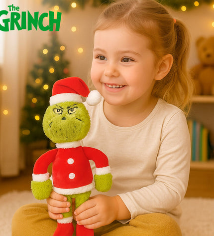 Set of 12 Grinch plush toys made of red polyester, soft and cuddly, from The Grinch toy and game collection.