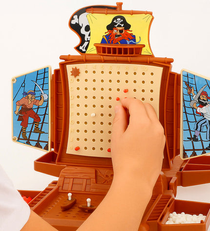 Colorbaby Zeeslag game set with six colorful plastic ships for fun sea battle play, part of toys and games collection.