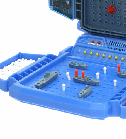 Six Colorbaby Zeeslag game pieces in bright colors, part of a children's toy and game set for fun and strategic play.