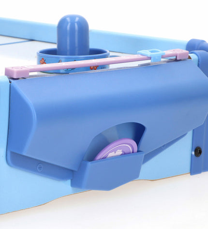 Pair of Stitch-themed hockey tables, 53x9x31 cm, for kids' toys and game accessories, featuring colorful cartoon Stitch designs.