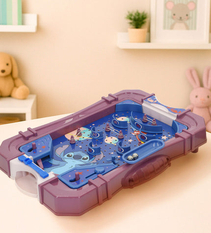 Set of four Stitch pinball game toys from Stitch, featuring colorful cartoon character designs for playful entertainment.