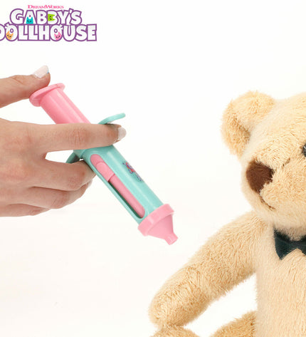 Gabby's Dollhouse toy doctor kit with accessories, including pretend medical tools and a colorful playset for imaginative play.