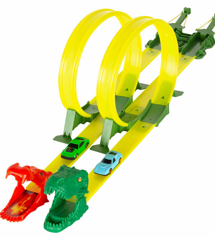 Set of four Teamsterz toy vehicles, colorful race cars and trucks, designed for play and imaginative racing fun.