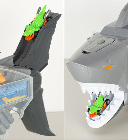 Teamsterz Voertuig Speelset with three shark-themed toy vehicles, suitable for children's play and imaginative fun.