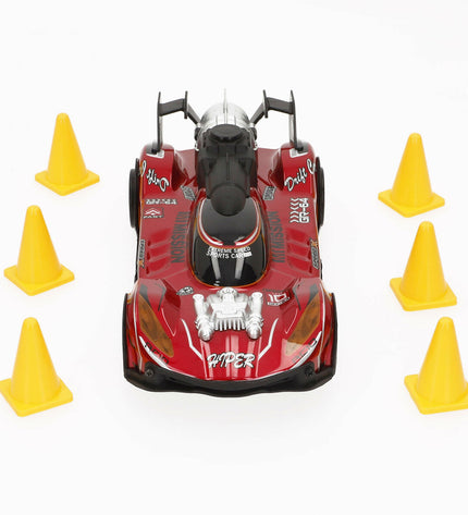 Four Speed & Go remote-controlled police cars, toy vehicles for kids, displayed on a surface.