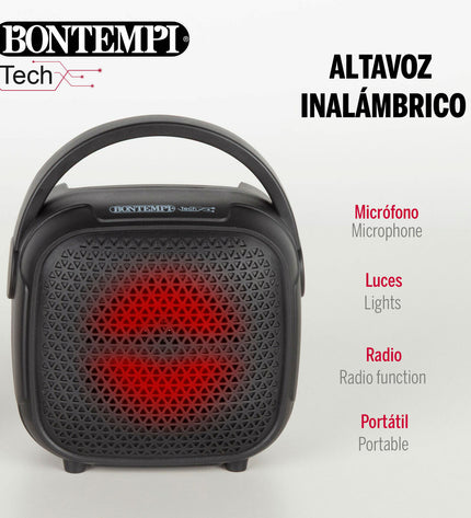 Set of four Bontempi electronic toys with colorful speakers and karaoke microphones, designed for kids' play and entertainment.