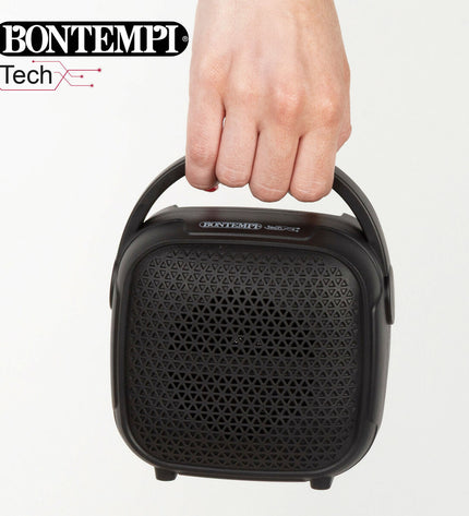 Set of four Bontempi electronic toy speakers with colorful karaoke microphones for kids' play and musical fun.