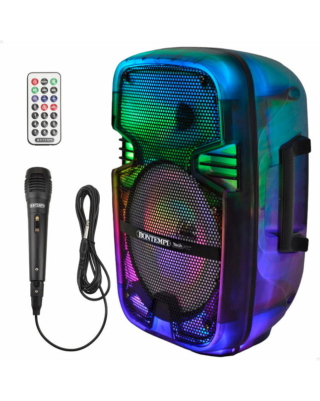 Bontempi karaoke microphone and speaker set for children, colorful electronic toy with built-in microphone and speaker for singing fun.