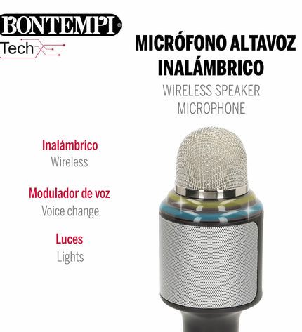 Colorful Bontempi Karaoke Microphone toy for kids, designed for playful singing and musical fun for children.