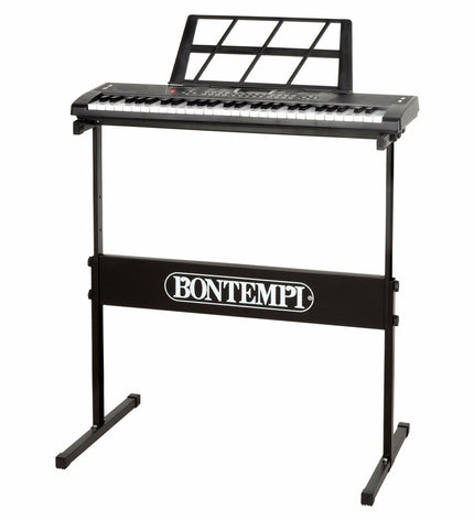 Two Bontempi electronic toy pianos for children, measuring 68x88x38 cm, with colorful keys and musical features.