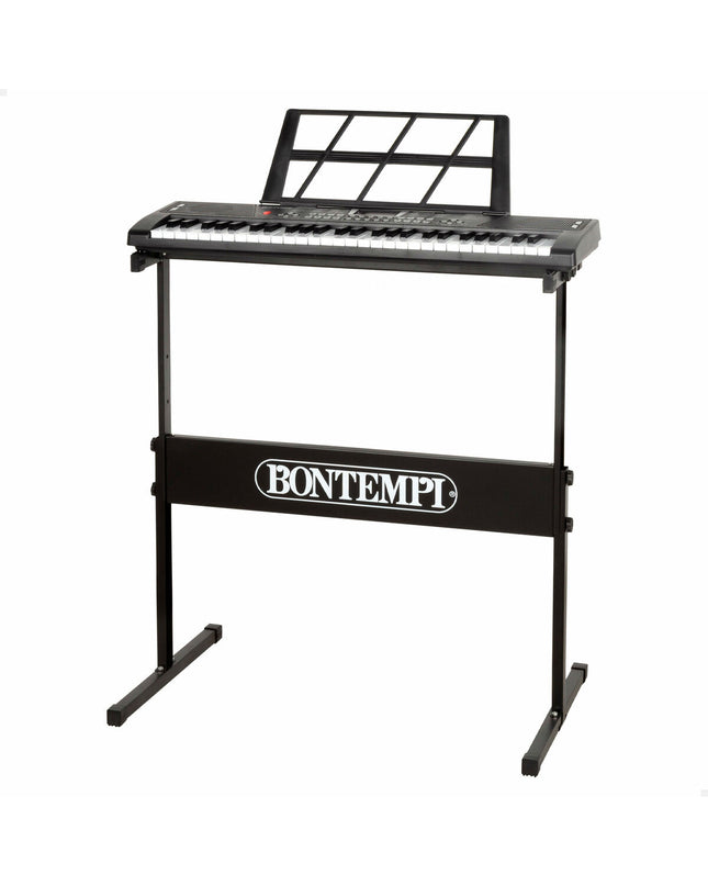 Two Bontempi electronic toy pianos for children, measuring 68x88x38 cm, with colorful keys and musical features.