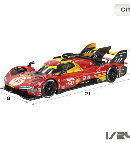 Ferrari 499P Le Mans 2024 toy car, detailed miniature replica from Ferrari's toy vehicle collection.