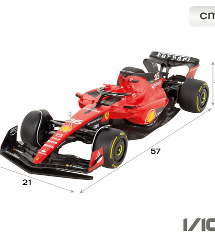 Two Ferrari F1 2023 remote control police cars, 1:10 scale, detailed toy vehicles for play and collection.