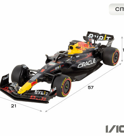 Red Bull F1 2023 remote control police car toy, 1:10 scale, two vehicles, detailed design, suitable for children and collectors