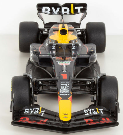 Red Bull F1 2023 remote control police cars in 1:10 scale, set of two, toy vehicles for kids, detailed and colorful.