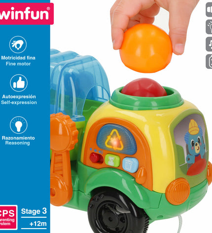 Set of four Winfun baby soft toys measuring 25x17x12 cm, designed for young children to play and comfort.