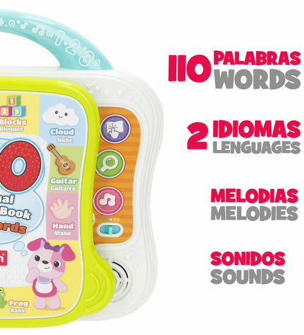 Set of four Winfun interactive children's books, colorful, soft covers, designed for playful learning and early development.