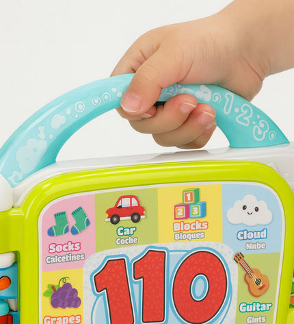 Set of four Winfun interactive children's books, colorful and engaging, measuring approximately 22 x 4 x 21 cm, for playful learning.
