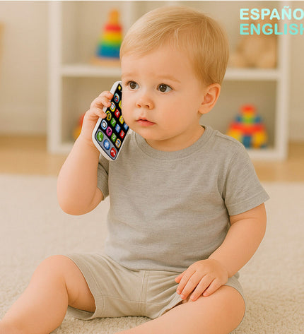 Set of six PlayGo toy phones, 7x11x2 cm, colorful plastic imitation phones for imaginative play and pretend games.