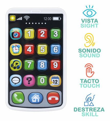 Set of six PlayGo toy phones, 7x11x2 cm, colorful imitation phones for kids, ideal for imaginative play and role-playing games.