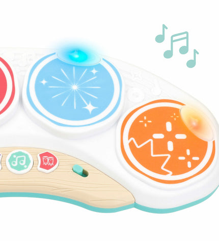 Set of four PlayGo musical toys for babies, measuring 33x5x15 cm, designed for young children to enjoy interactive play.