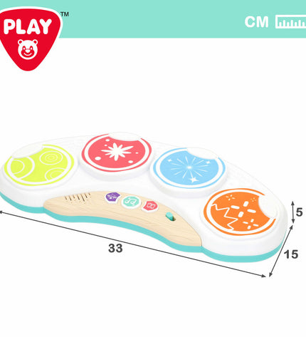 Set of four PlayGo musical toys for babies, measuring 33x5x15 cm, designed for young children’s play and development.