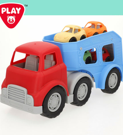 PlayGo toy cargo trucks, set of 2, measuring 34x18x13 cm, ideal for children's vehicle play and imaginative games.