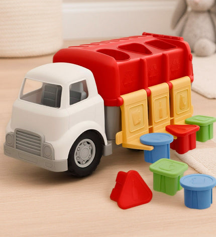 PlayGo toy waste collection trucks, set of 2, measuring 34x17x18 cm, colorful plastic vehicles for kids' imaginative play