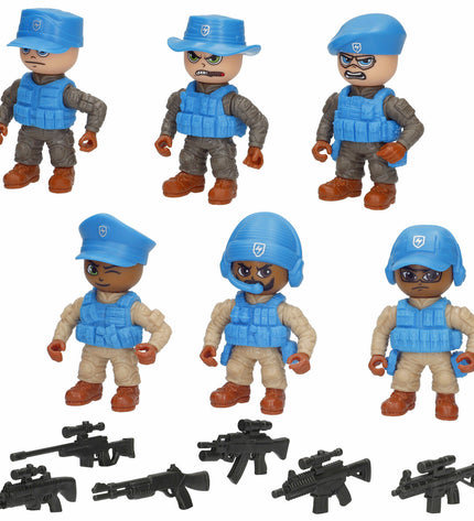 Six Colorbaby toy playsets, 5x8x4 cm, featuring colorful figures and accessories for imaginative play and storytelling.