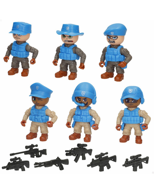 Six Colorbaby toy playsets, 5x8x4 cm, featuring colorful figures and accessories for imaginative play and storytelling.