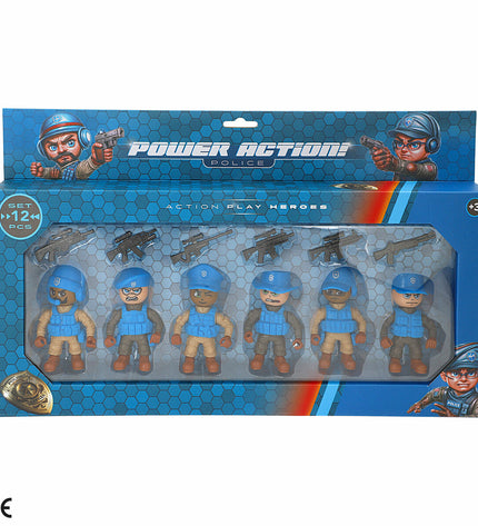 Colorbaby playset with six small colorful plastic figures, each approximately 5x8x4 cm, for imaginative toy play.