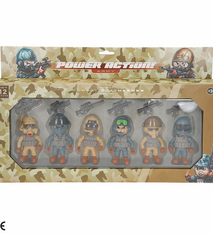 Set of six Colorbaby dolls, each measuring 5 x 8.5 x 3.5 cm, for play and imaginative games.