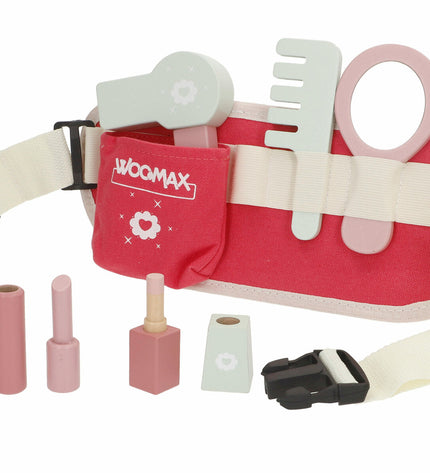 Colorbaby beauty set with six imitation makeup items in a pink and purple box, designed for pretend play and role-playing games.