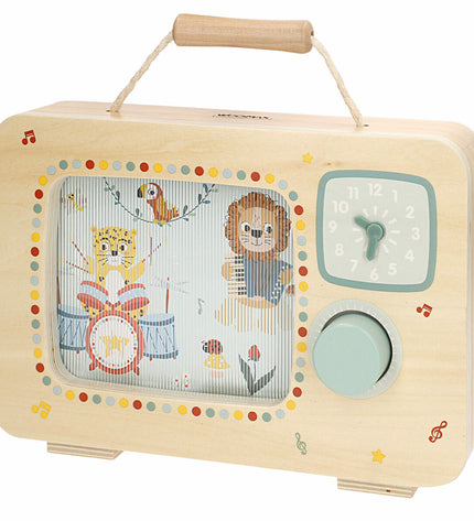 Set of four Woomax interactive baby toys, colorful plastic blocks measuring 24x17x5 cm, designed for young children to play and explore.